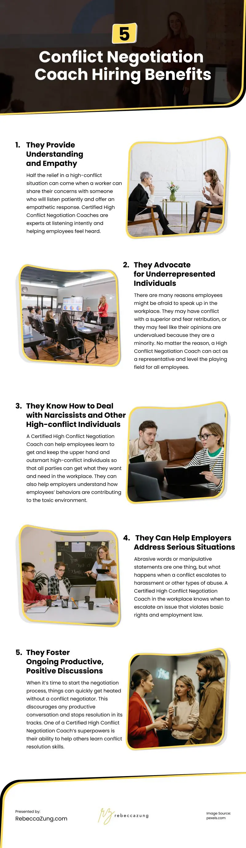 5 Conflict Negotiation Coach Hiring Benefits Infographic 5 Conflict Negotiation Coach Hiring Benefits Infographic