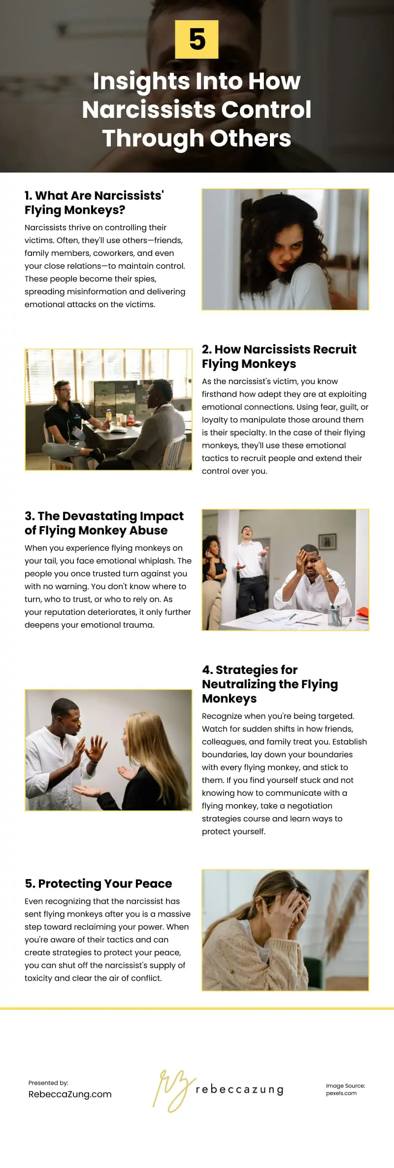 5 Insights Into How Narcissists Control Through Others Infographic 5 Insights Into How Narcissists Control Through Others Infographic